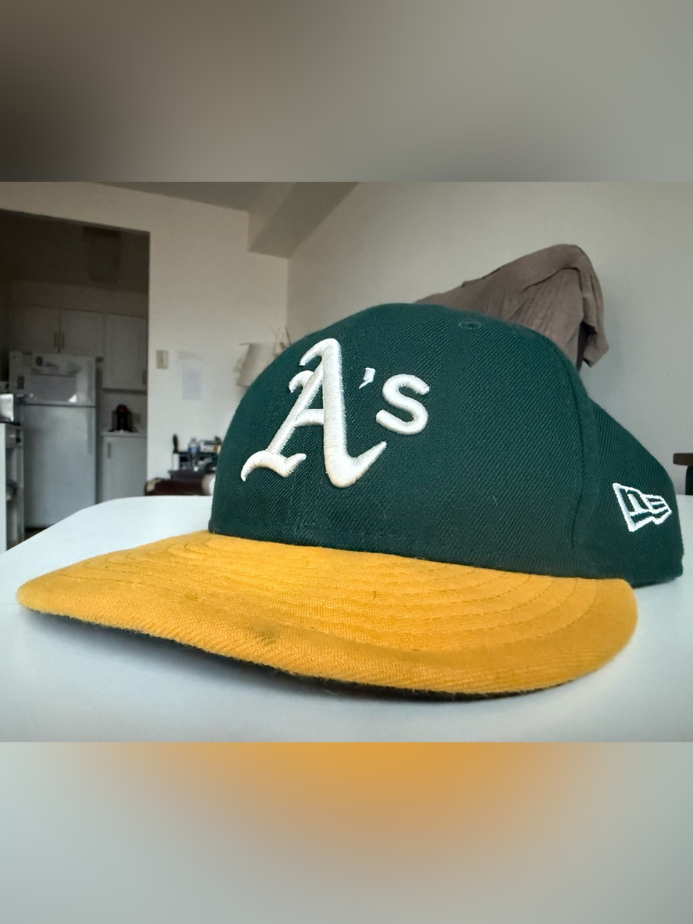 Classic Oakland A’s New Era fitted cap in the iconic green and gold colorway